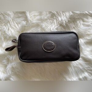 ROOTS Dark Brown Leather Pouch